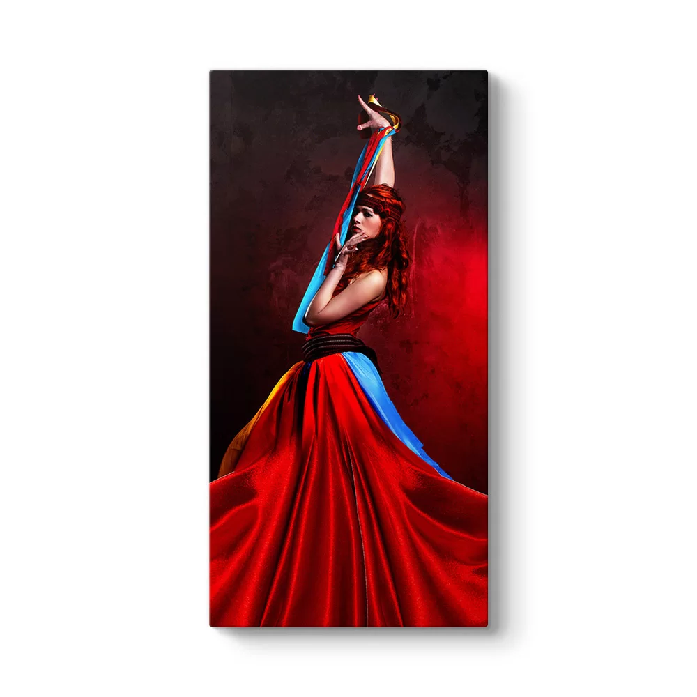 Kırmızı Elbise Tablosu - Model 7